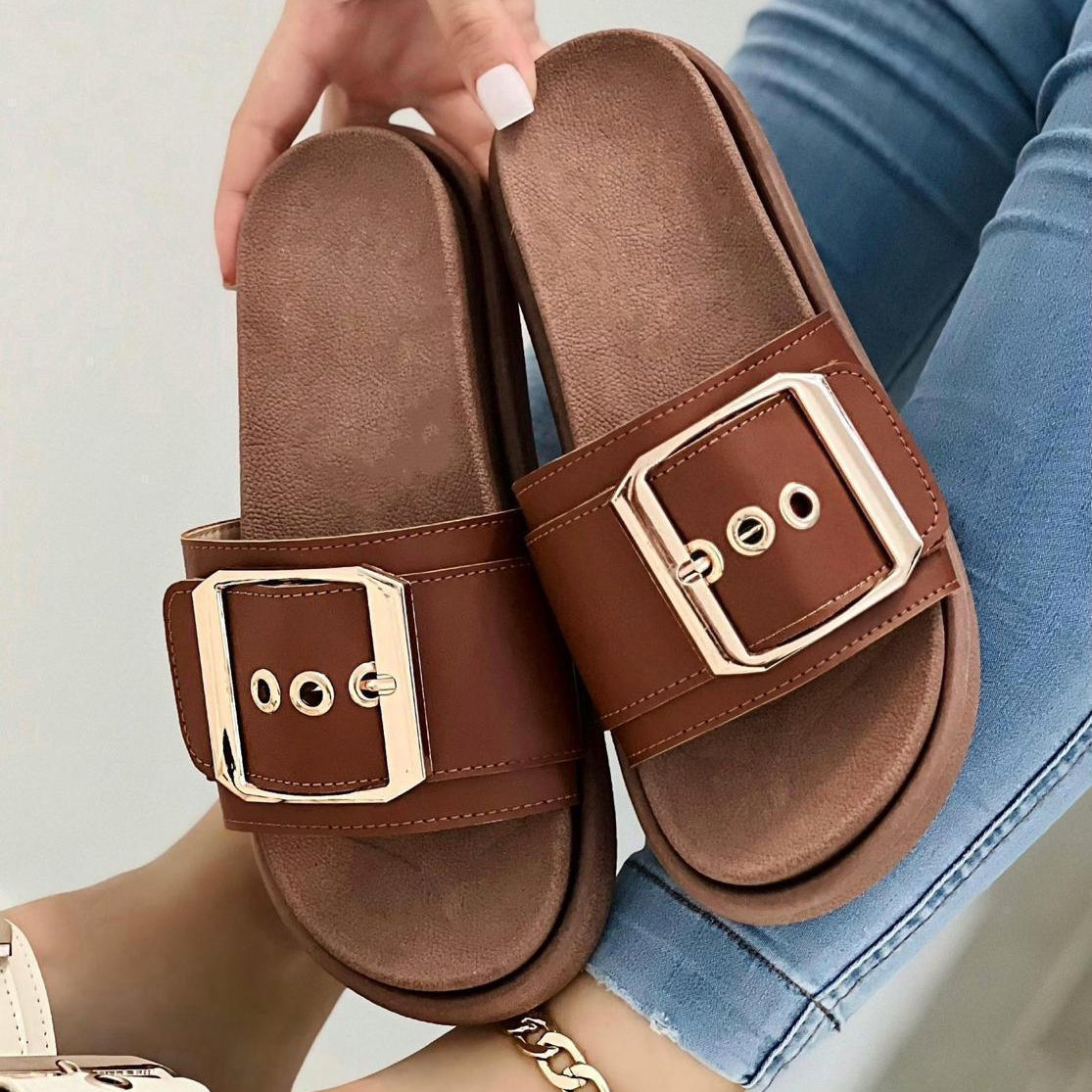 Sandalia Buckle Chic